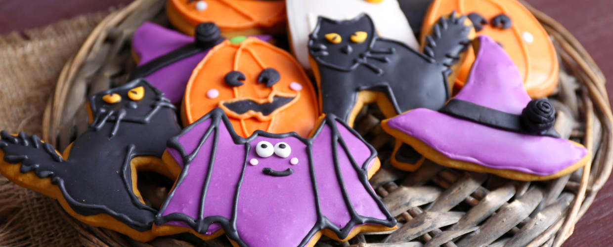 Biscoitos temáticos de halloween.